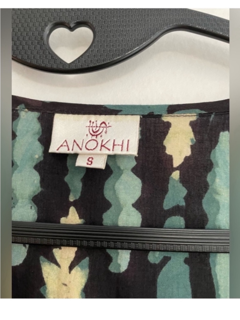 Vintage rare anokhi blue pattern dress 100% cotton size small - Picture 2 of 9